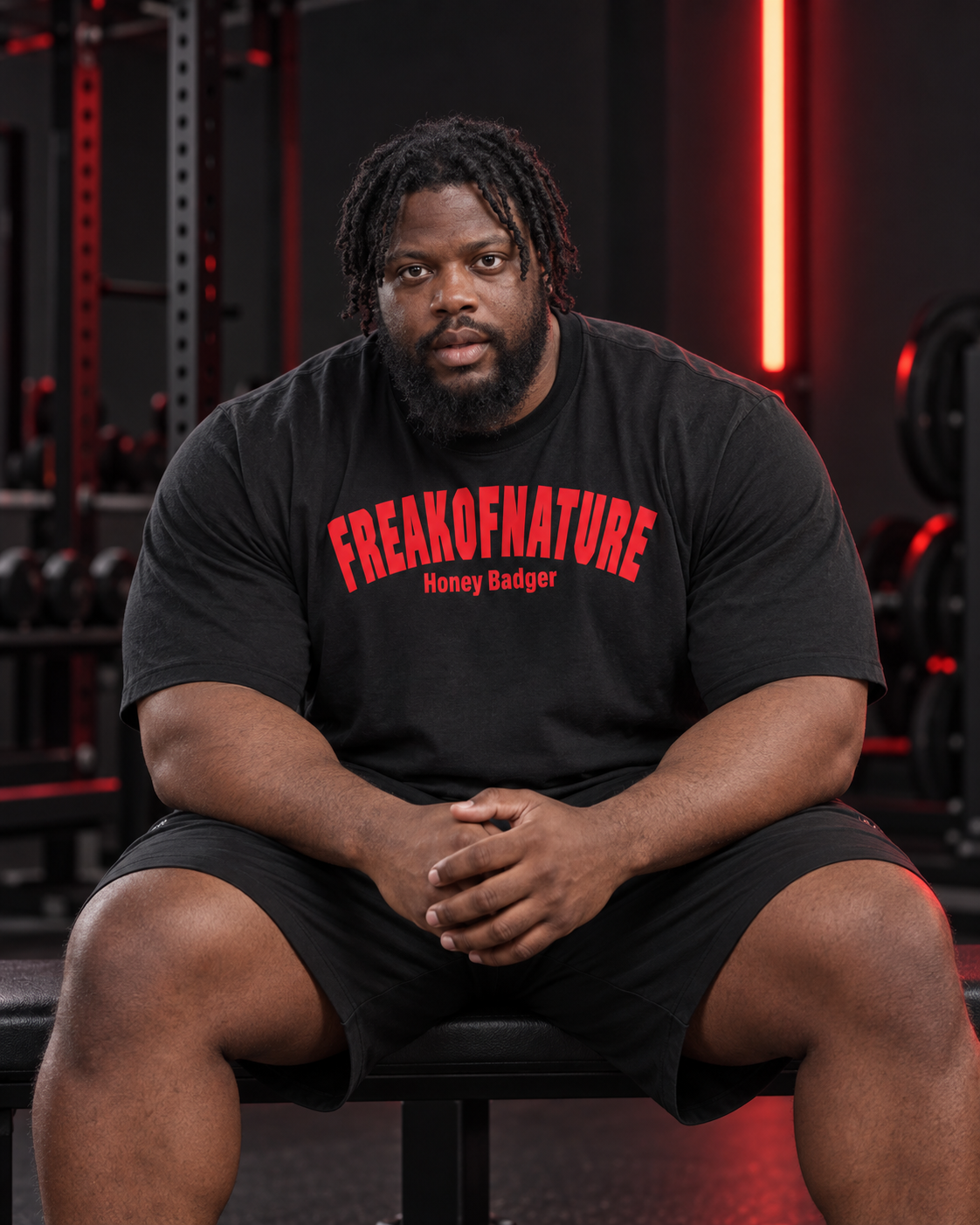 Black / Red Freak of Nature T-shirt worn by James